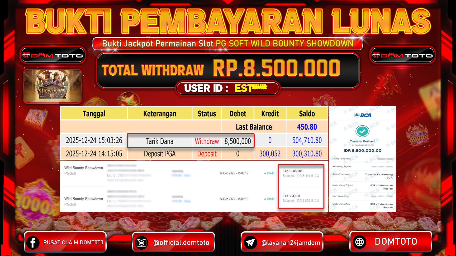 JACKPOT SLOT Wild Bounty Showdown PGSoft 24 DECEMBER 2025